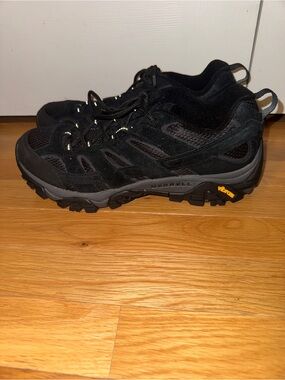 Mens Merrell Moab 3 Waterproof Hiking Shoes Black Leather/Mesh Size 11